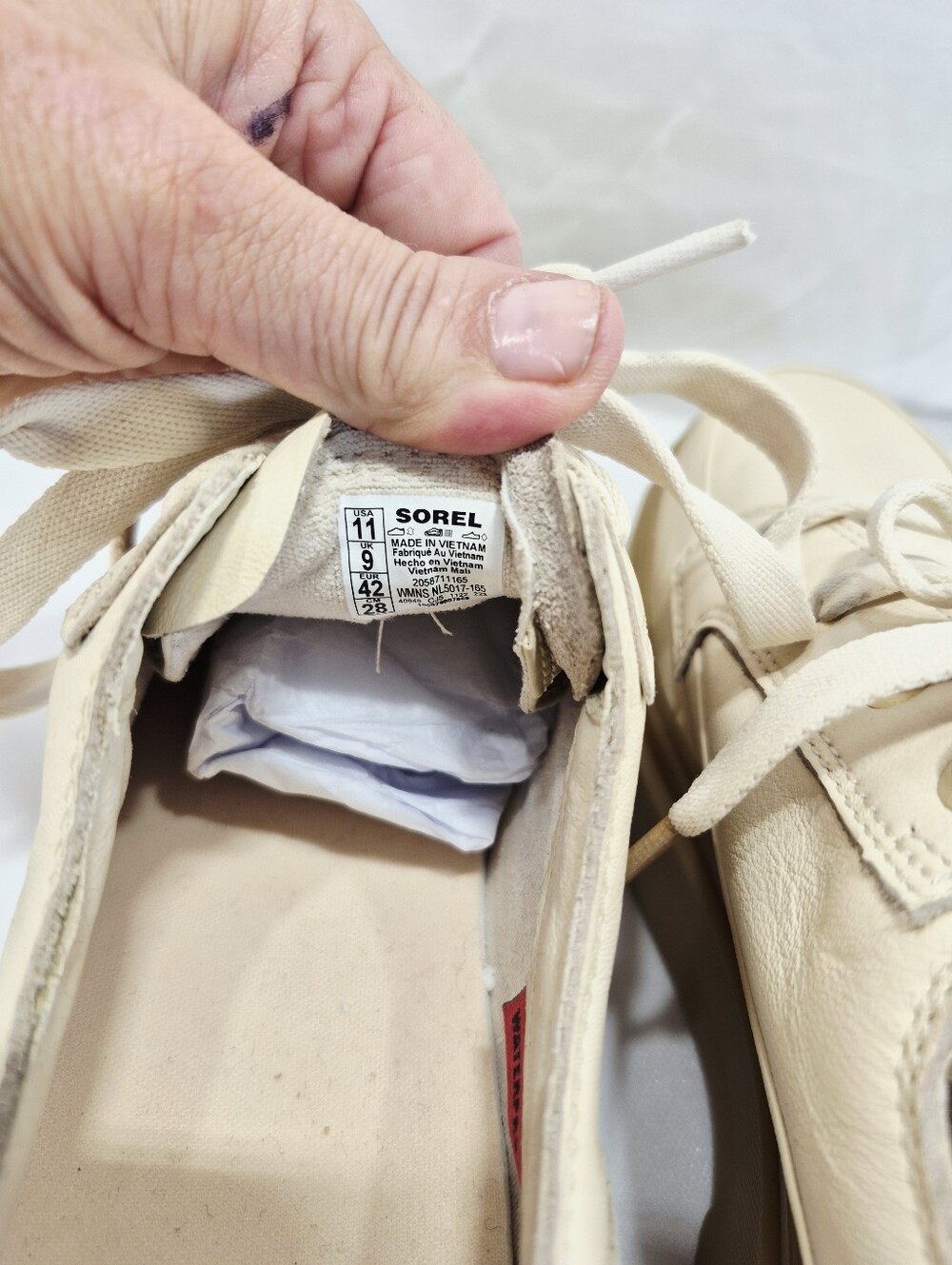 Sorel Caribou X Cream Waterproof Leather Platform Shoes Women's 11M NWT - Picture 11 of 13